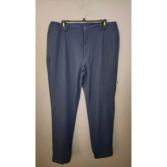 Mack Weldon Pants Men's XL Blue Performance Tech Golf Stretch Quick‎ Dry Tapered - Picture 1 of 4